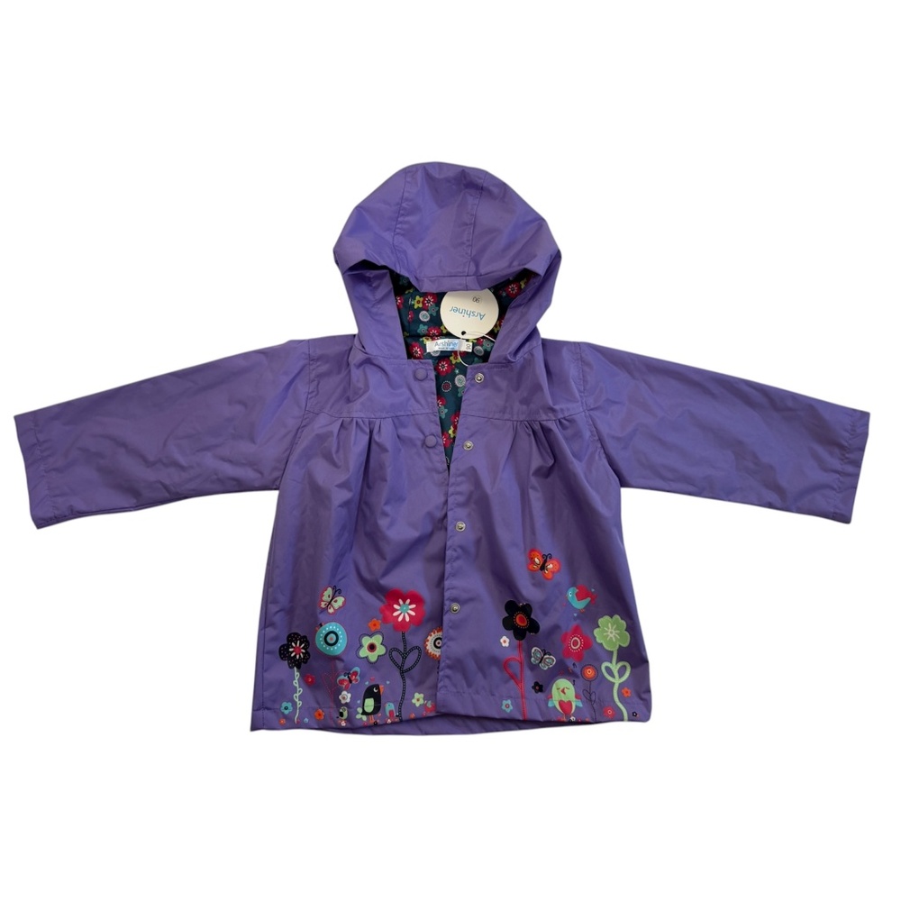 Kid's Arshiner Purple Rainjacket with Hood